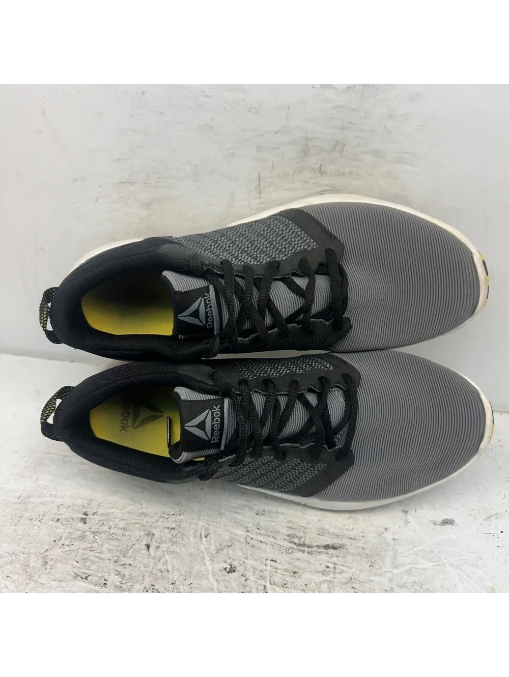 Reebok Men's Split Fuel Athletic Sneakers DV4370 Grey/Yellow Size 8.5M